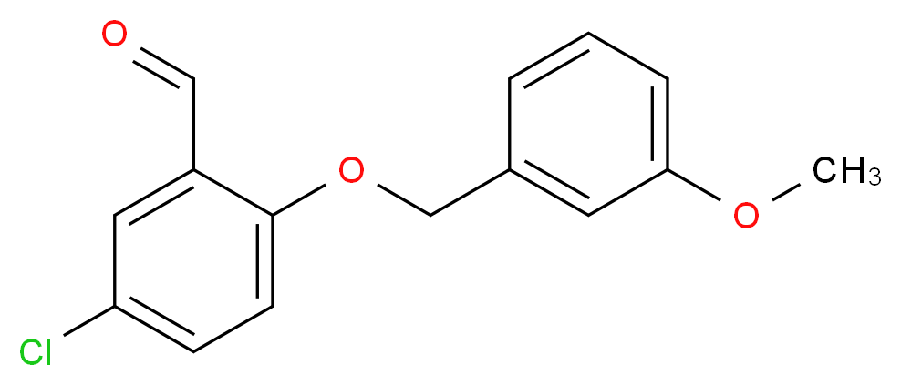 5-chloro-2-[(3-methoxyphenyl)methoxy]benzaldehyde_分子结构_CAS_667412-71-7