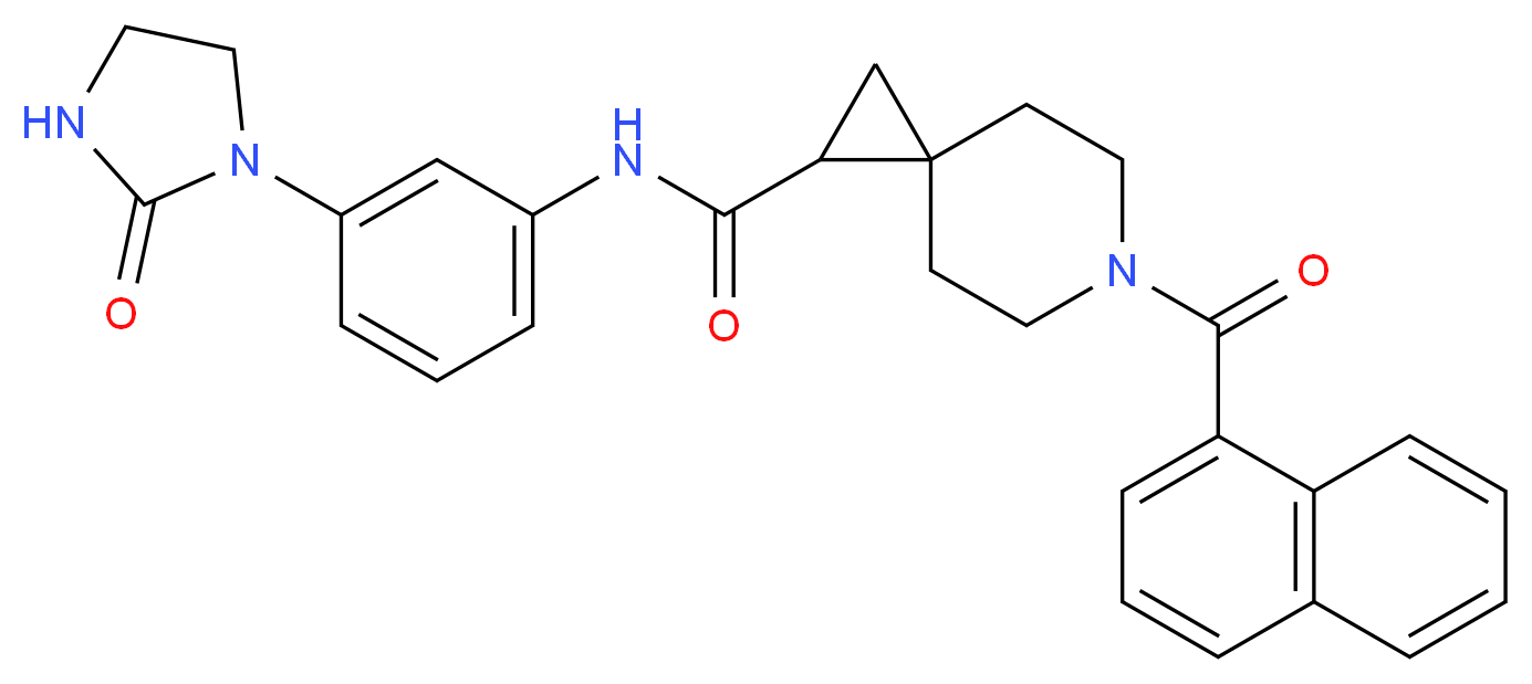 6-(1-naphthoyl)-N-[3-(2-oxo-1-imidazolidinyl)phenyl]-6-azaspiro[2.5]octane-1-carboxamide_分子结构_CAS_)