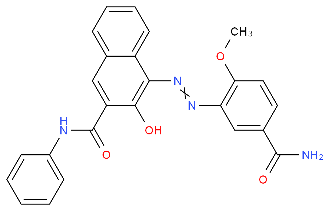 4-((5-(carbamoyl)-2-methoxyphenyl)azo)-3-hydroxy-n-phenylNaphthalene-2-carboxamide_分子结构_CAS_68016-05-7)