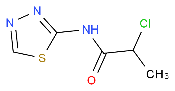 2-Chloro-N-1,3,4-thiadiazol-2-ylpropanamide_分子结构_CAS_1019456-17-7)