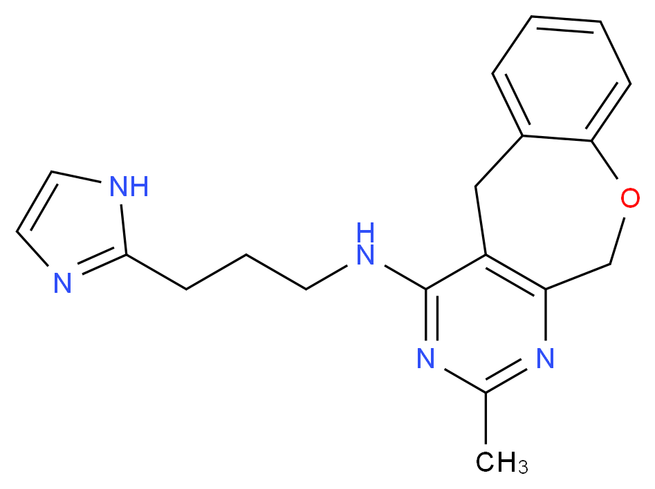 N-[3-(1H-imidazol-2-yl)propyl]-2-methyl-5,11-dihydro[1]benzoxepino[3,4-d]pyrimidin-4-amine_分子结构_CAS_)