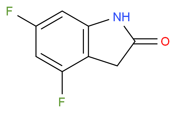 4,6-difluoro-2,3-dihydro-1H-indol-2-one_分子结构_CAS_247564-57-4