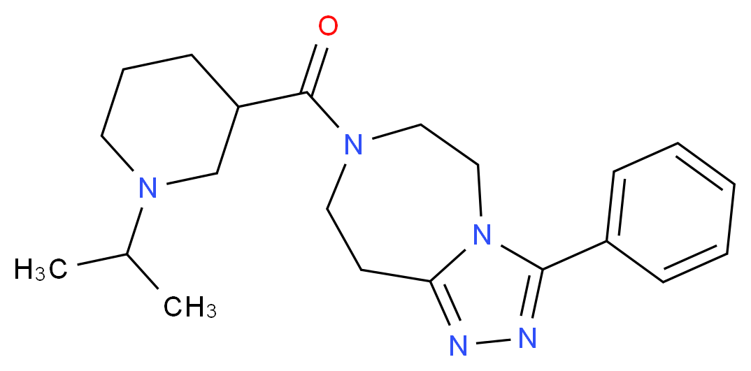 7-[(1-isopropyl-3-piperidinyl)carbonyl]-3-phenyl-6,7,8,9-tetrahydro-5H-[1,2,4]triazolo[4,3-d][1,4]diazepine_分子结构_CAS_)
