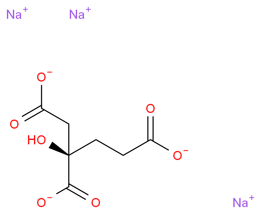 trisodium (2R)-2-hydroxybutane-1,2,4-tricarboxylate_分子结构_CAS_320573-06-6