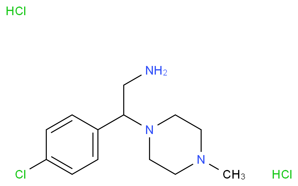 2-(4-chlorophenyl)-2-(4-methylpiperazin-1-yl)ethanamine dihydrochloride_分子结构_CAS_)
