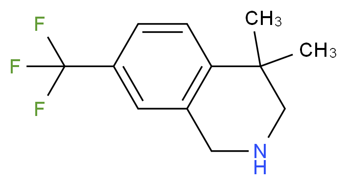 4,4-DiMethyl-7-(trifluoroMethyl)-1,2,3,4-tetrahydroisoquinoline_分子结构_CAS_1203686-61-6)