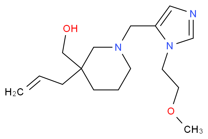 (3-allyl-1-{[1-(2-methoxyethyl)-1H-imidazol-5-yl]methyl}-3-piperidinyl)methanol_分子结构_CAS_)