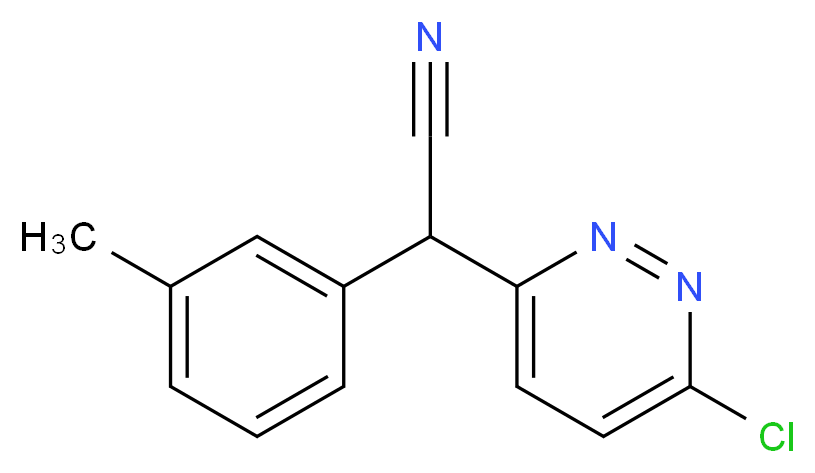 6-氯-α-(3-甲基苯基)-3-哒嗪乙腈_分子结构_CAS_339008-33-2)