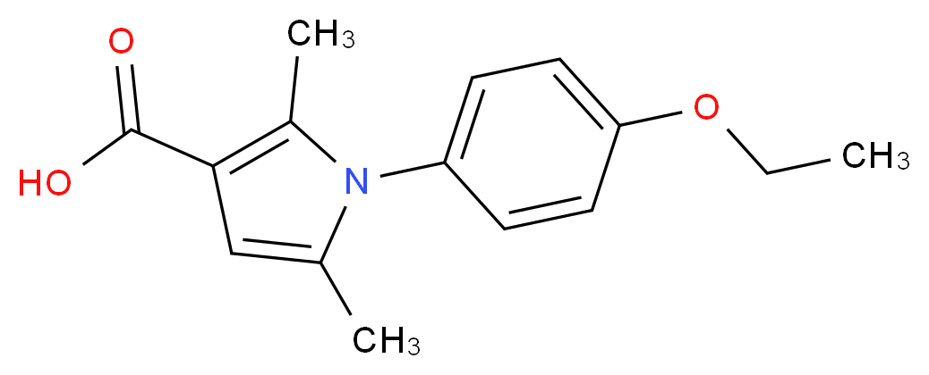 1-(4-ethoxyphenyl)-2,5-dimethyl-1H-pyrrole-3-carboxylic acid_分子结构_CAS_3807-59-8)