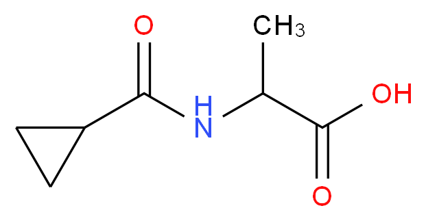 2-[(cyclopropylcarbonyl)amino]propanoic acid_分子结构_CAS_)