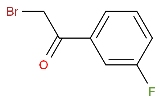 2-bromo-1-(3-fluorophenyl)ethan-1-one_分子结构_CAS_53631-18-8