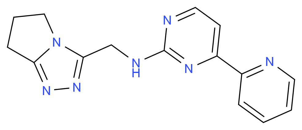 N-(6,7-dihydro-5H-pyrrolo[2,1-c][1,2,4]triazol-3-ylmethyl)-4-(2-pyridinyl)-2-pyrimidinamine_分子结构_CAS_)