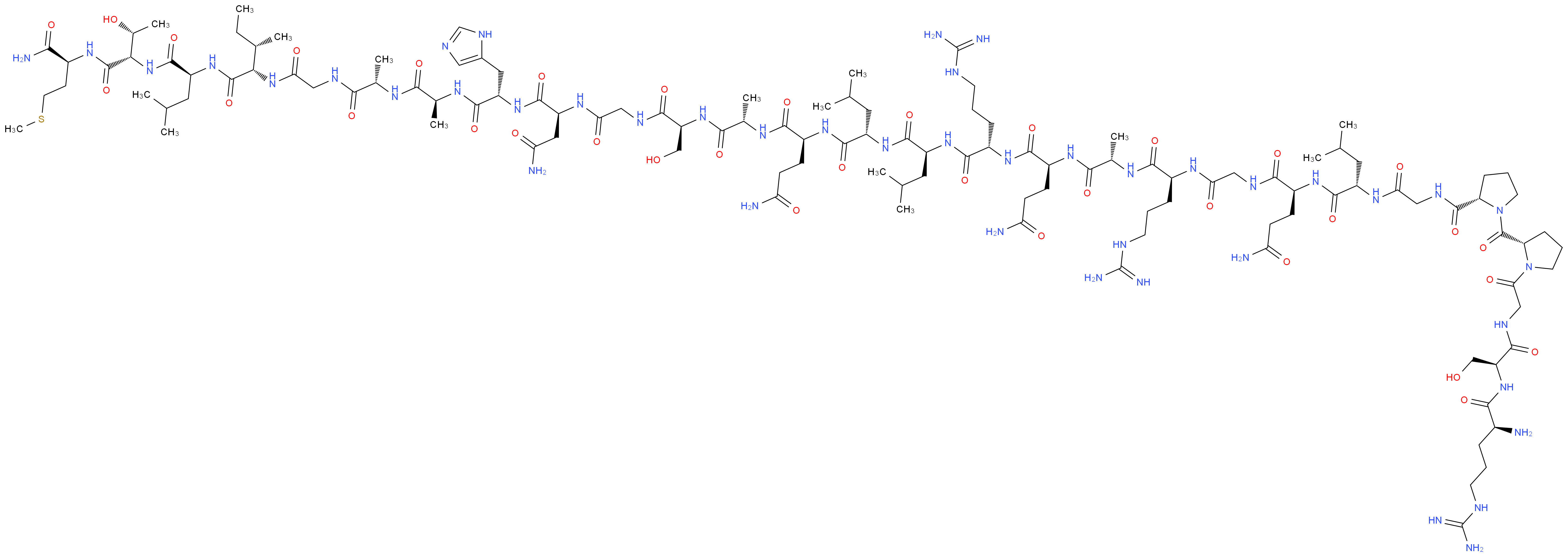(2S)-2-[(2S)-2-[(2S)-2-[(2S)-2-[(2S)-2-[(2S)-2-[(2S)-2-{2-[(2S)-2-[(2S)-2-(2-{[(2S)-1-[(2S)-1-{2-[(2S)-2-[(2S)-2-amino-5-carbamimidamidopentanamido]-3-hydroxypropanamido]acetyl}pyrrolidine-2-carbonyl]pyrrolidin-2-yl]formamido}acetamido)-4-methylpentanamido]-4-carbamoylbutanamido]acetamido}-5-carbamimidamidopentanamido]propanamido]-4-carbamoylbutanamido]-5-carbamimidamidopentanamido]-4-methylpentanamido]-4-methylpentanamido]-N-[(1S)-1-{[(1S)-1-[({[(1S)-2-carbamoyl-1-{[(1S)-1-{[(1S)-1-{[(1S)-1-[({[(1S,2S)-1-{[(1S)-1-{[(1S,2R)-1-{[(1S)-1-carbamoyl-3-(methylsulfanyl)propyl]carbamoyl}-2-hydroxypropyl]carbamoyl}-3-methylbutyl]carbamoyl}-2-methylbutyl]carbamoyl}methyl)carbamoyl]ethyl]carbamoyl}ethyl]carbamoyl}-2-(1H-imidazol-5-yl)ethyl]carbamoyl}ethyl]carbamoyl}methyl)carbamoyl]-2-hydroxyethyl]carbamoyl}ethyl]pentanediamide_分子结构_CAS_274252-40-3