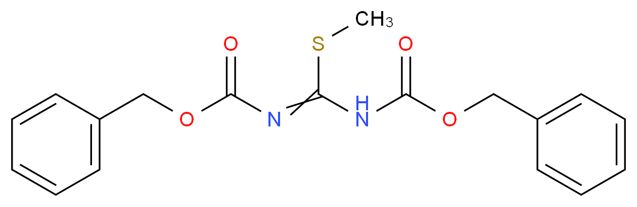 benzyl N-({[(benzyloxy)carbonyl]amino}(methylsulfanyl)methylidene)carbamate_分子结构_CAS_25508-20-7