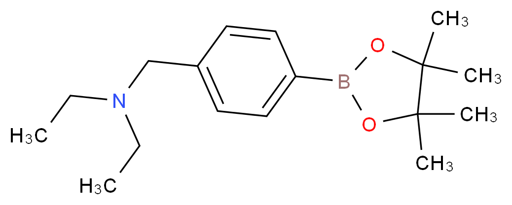 diethyl({[4-(tetramethyl-1,3,2-dioxaborolan-2-yl)phenyl]methyl})amine_分子结构_CAS_1012785-44-2