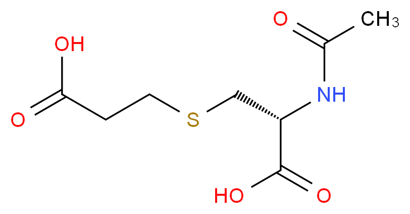 (2R)-3-[(2-carboxyethyl)sulfanyl]-2-acetamidopropanoic acid_分子结构_CAS_51868-61-2