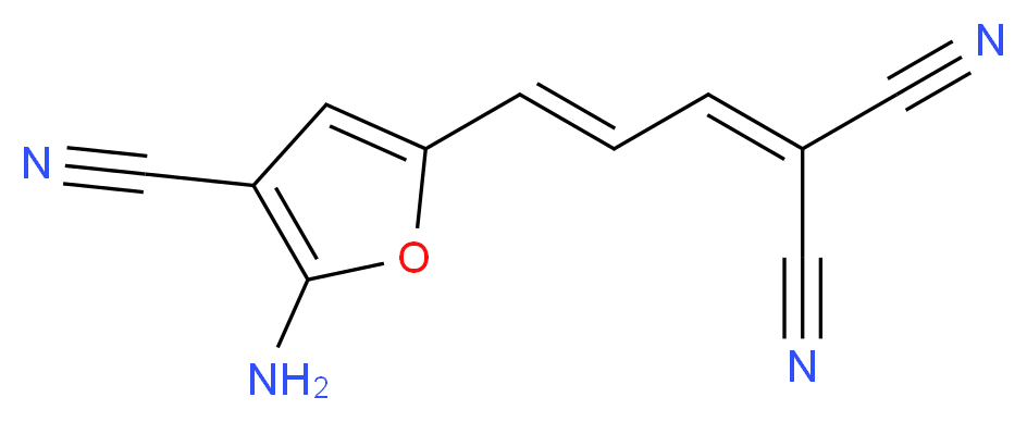 2-[(2E)-3-(5-amino-4-cyanofuran-2-yl)prop-2-en-1-ylidene]propanedinitrile_分子结构_CAS_111203-08-8