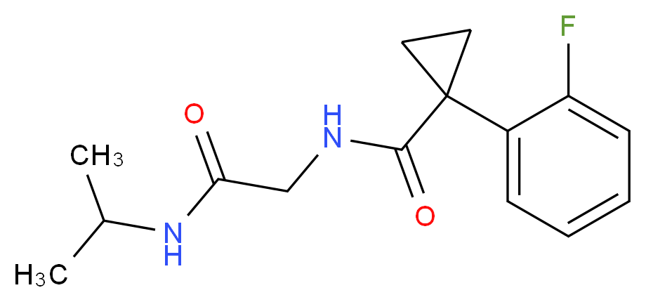 1-(2-fluorophenyl)-N-[2-(isopropylamino)-2-oxoethyl]cyclopropanecarboxamide (non-preferred name)_分子结构_CAS_)