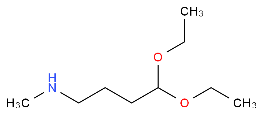 γ-Methylaminobutyraldehyde Diethyl Acetal_分子结构_CAS_114094-45-0)