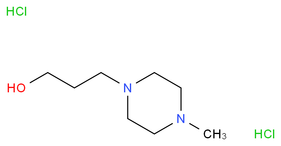 3-(4-Methylpiperazin-1-yl)propan-1-ol dihydrochloride_分子结构_CAS_5317-33-9)