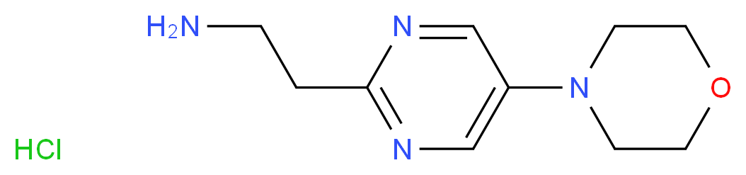 2-(5-morpholinopyrimidin-2-yl)ethanamine hydrochloride_分子结构_CAS_1196145-45-5)