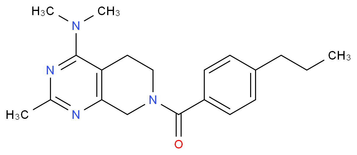 N,N,2-trimethyl-7-(4-propylbenzoyl)-5,6,7,8-tetrahydropyrido[3,4-d]pyrimidin-4-amine_分子结构_CAS_)