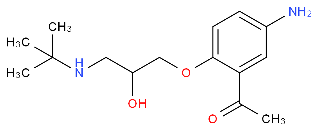 5-Amino-2-(3-(tert-butylamino)-2-hydroxypropoxy)acetophenone_分子结构_CAS_56980-94-0)