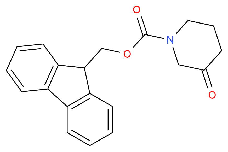9H-fluoren-9-ylmethyl 3-oxopiperidine-1-carboxylate_分子结构_CAS_672310-11-1