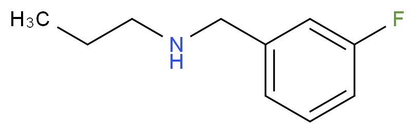 [(3-fluorophenyl)methyl](propyl)amine_分子结构_CAS_90389-86-9