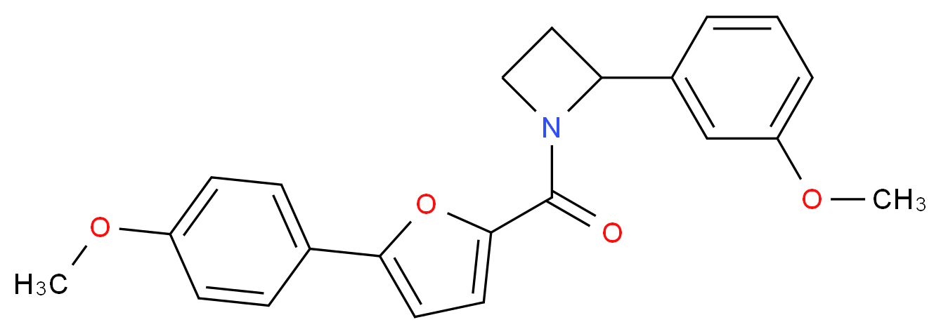 2-(3-methoxyphenyl)-1-[5-(4-methoxyphenyl)-2-furoyl]azetidine_分子结构_CAS_)