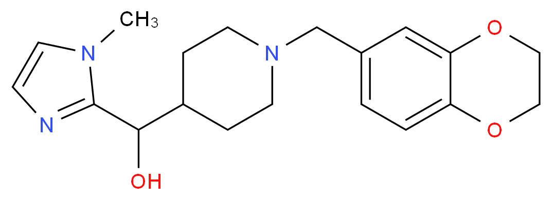 [1-(2,3-dihydro-1,4-benzodioxin-6-ylmethyl)piperidin-4-yl](1-methyl-1H-imidazol-2-yl)methanol_分子结构_CAS_)