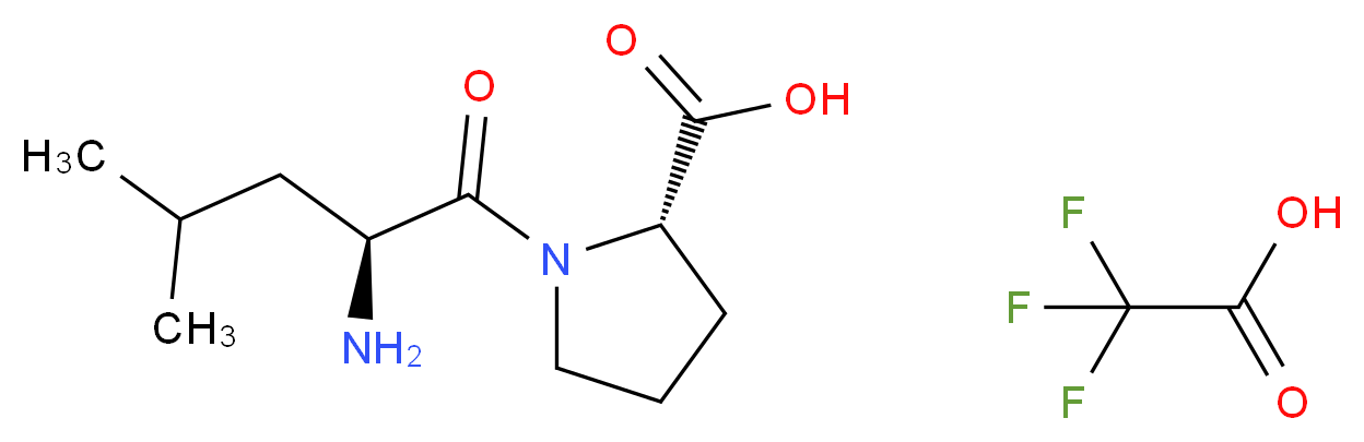 (2S)-1-[(2S)-2-amino-4-methylpentanoyl]pyrrolidine-2-carboxylic acid; trifluoroacetic acid_分子结构_CAS_67320-92-7