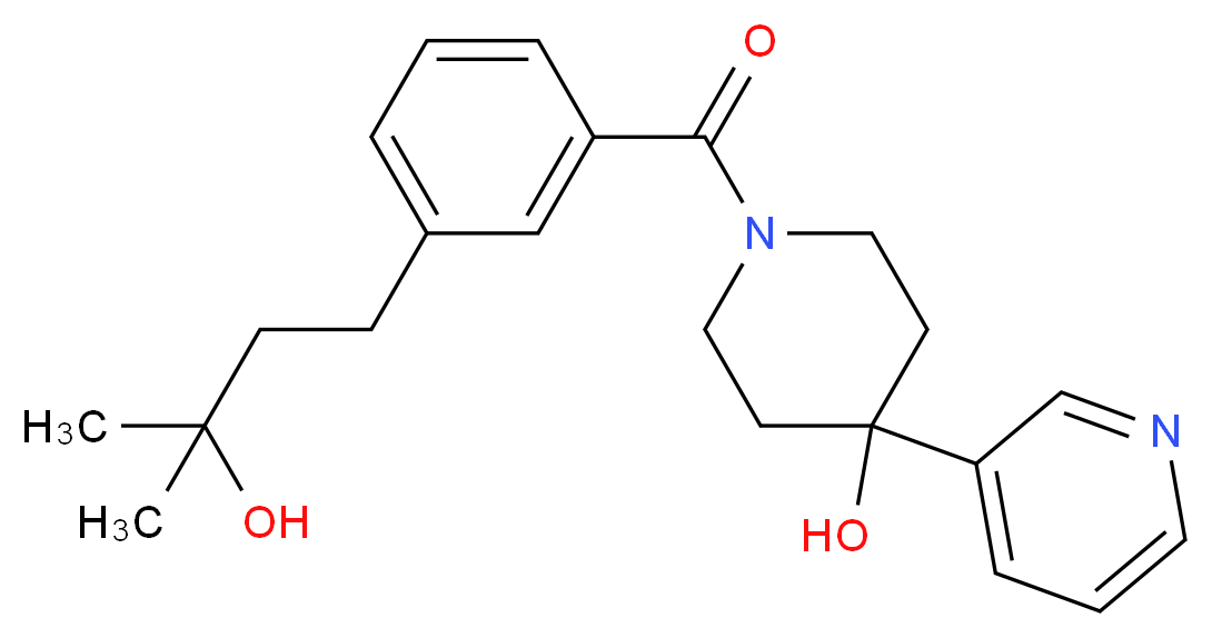1-[3-(3-hydroxy-3-methylbutyl)benzoyl]-4-(3-pyridinyl)-4-piperidinol_分子结构_CAS_)