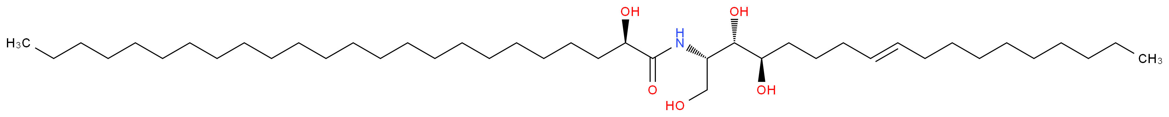 (2R)-2-hydroxy-N-[(2S,3S,4R,8E)-1,3,4-trihydroxyoctadec-8-en-2-yl]tetracosanamide_分子结构_CAS_295803-03-1