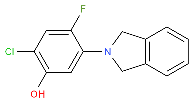 2-Chloro-5-(1,3-dihydro-2H-isoindol-2-yl)-4-fluorobenzenol_分子结构_CAS_)