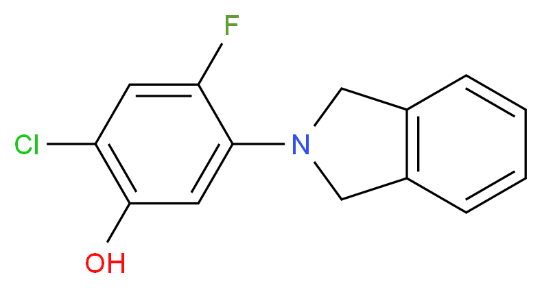 2-Chloro-5-(1,3-dihydro-2H-isoindol-2-yl)-4-fluorophenol_分子结构_CAS_)