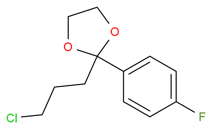 2-(3-Chloroprop-1-yl)-2-(4-fluorophenyl)-1,3-dioxolane 97%_分子结构_CAS_3308-94-9)