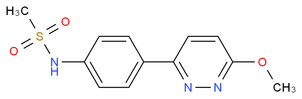 N-[4-(6-methoxypyridazin-3-yl)phenyl]methanesulfonamide_分子结构_CAS_)