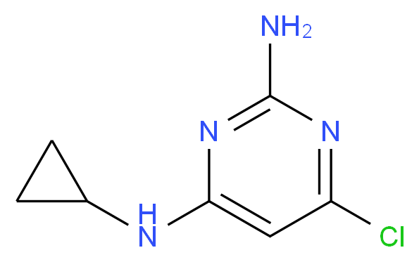 6-chloro-N~4~-cyclopropyl-2,4-pyrimidinediamine_分子结构_CAS_1158781-49-7)