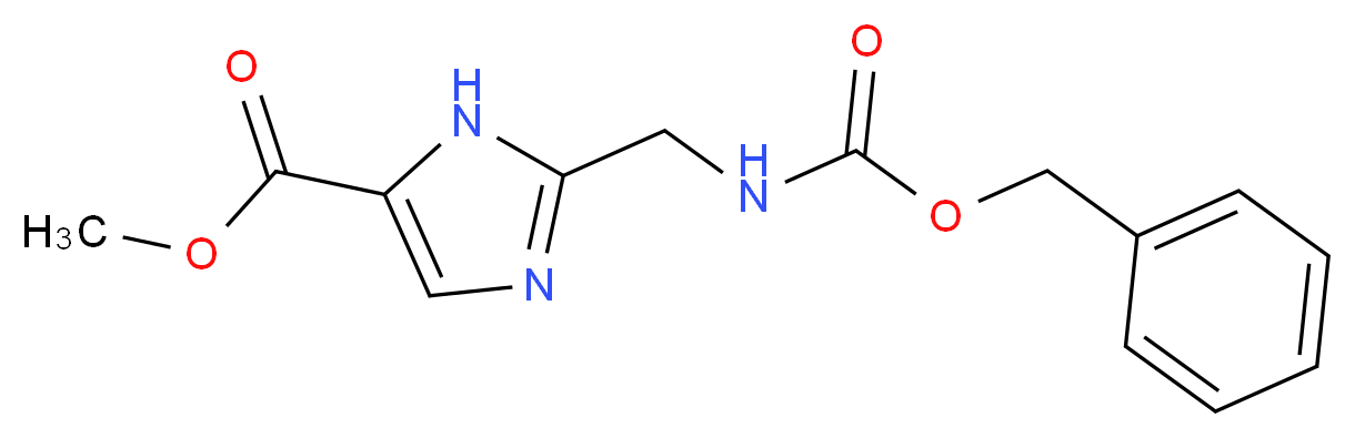 Methyl 2-(aminomethyl)-1H-imidazole-5-carboxylate, 2-CBZ protected_分子结构_CAS_1070879-22-9)