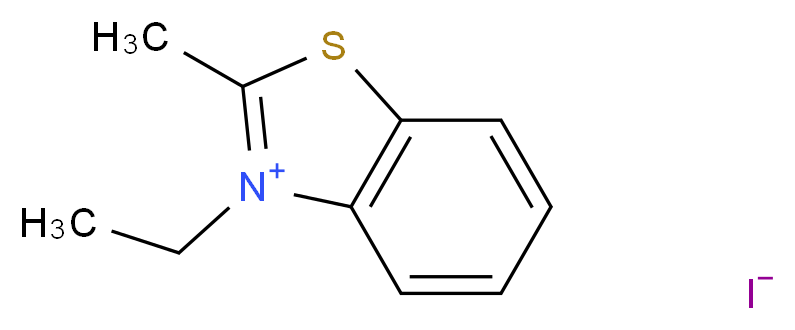 3-ethyl-2-methyl-1,3-benzothiazol-3-ium iodide_分子结构_CAS_3119-93-5