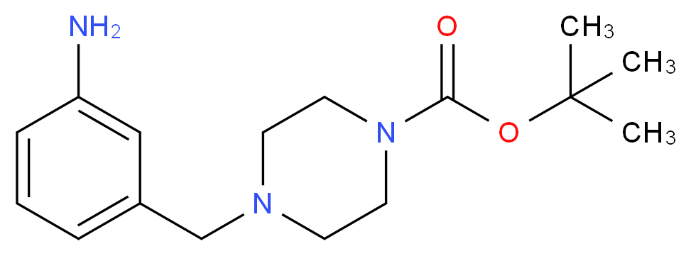 tert-butyl 4-(3-aminobenzyl)piperazine-1-carboxylate_分子结构_CAS_361345-40-6)