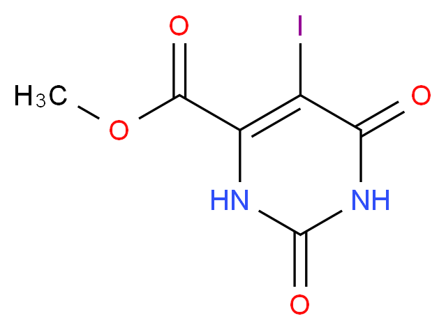 Methyl 5-iodo-2,6-dioxo-1,2,3,6-tetrahydro-4-pyrimidinecarboxylate_分子结构_CAS_116393-71-6)