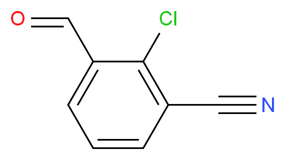 2-chloro-3-formylbenzonitrile_分子结构_CAS_165187-24-6