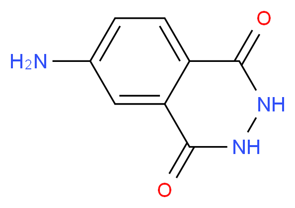 6-amino-1,2,3,4-tetrahydrophthalazine-1,4-dione_分子结构_CAS_3682-14-2