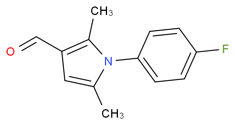 1-(4-fluorophenyl)-2,5-dimethyl-1H-pyrrole-3-carbaldehyde_分子结构_CAS_119673-50-6