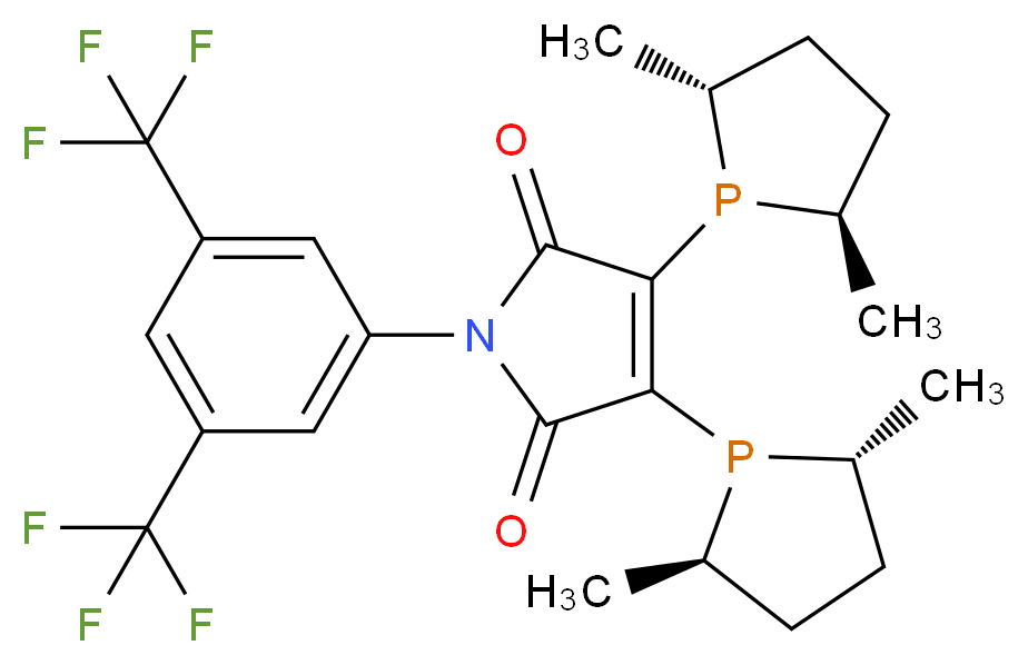 2,3-双[(2R,5R)-2,5-二甲基磷]-N-[3,5-双(三氟甲基)-苯基]马来酰亚胺_分子结构_CAS_1133149-41-3)