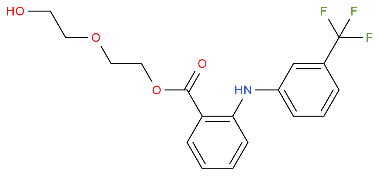 2-(2-hydroxyethoxy)ethyl 2-{[3-(trifluoromethyl)phenyl]amino}benzoate_分子结构_CAS_30544-47-9