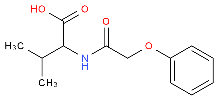 3-methyl-2-(2-phenoxyacetamido)butanoic acid_分子结构_CAS_39864-48-7