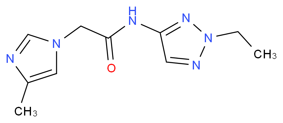 N-(2-ethyl-2H-1,2,3-triazol-4-yl)-2-(4-methyl-1H-imidazol-1-yl)acetamide_分子结构_CAS_)